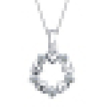 Collier à pendentif en forme de fleur en argent sterling pour femme avec chaîne